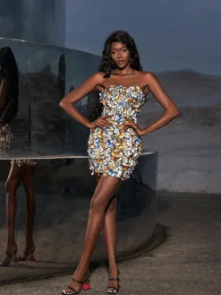 Embellishment|Dresses*Lu Yili Caroline Strapless Butterfly Embellished Dress