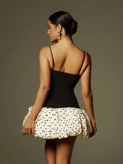 Dresses|Mini Dresses*Mew Mews Fashion Carsie Spaghetti Dot Printed Mini Dress