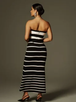 Dresses|Maxi Dresses*Bandage Cathee Strapless Stripe Maxi Dress