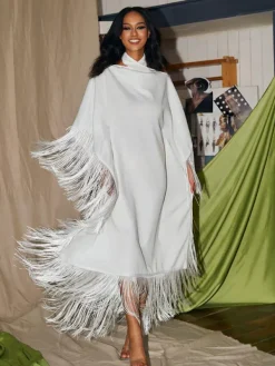 Dresses|Maxi Dresses*Mew Mews Fashion Ceridwen Cricross Fringe Kaftan Dress