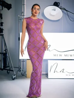 Embellishment|Dresses*Embellishment Cherish Sleeveless Crystal Maxi Dress