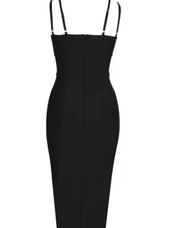 Dresses|Midi Dresses*Bandage Coretta Pearl Coutout Dress In Black