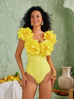 Bikini Sets|Swimwear*Mew Mews Fashion Cornelius Flower Swimwear Two Piece Set