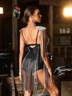 Bodysuits|Tops*Embellishment Corthos Cutout Fringe Bodysuit