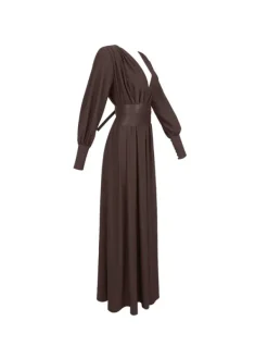 Dresses|Maxi Dresses*Mew Mews Fashion Cosmo V Neck Belted Maxi Dress