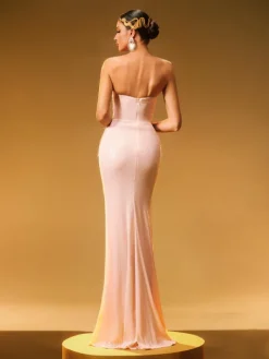 Embellishment|Dresses*Lu Yili Cryos Strapless Sequin Maxi Dress