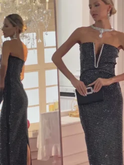 Dresses|Maxi Dresses*Bandage Daisuke Strapless Crystal Maxi Dress