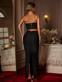 Dresses|Maxi Dresses*Bandage Dajuan Strapless Cutout Maxi Dress