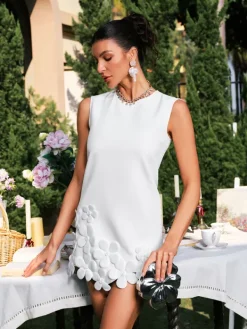 Dresses|Mini Dresses*Mew Mews Fashion Darren Sleeveless Flower Mini Dress