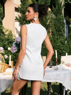 Dresses|Mini Dresses*Mew Mews Fashion Darren Sleeveless Flower Mini Dress