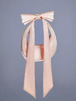 Bags*Mew Mews Fashion Davey Bow Heart Satin Bag