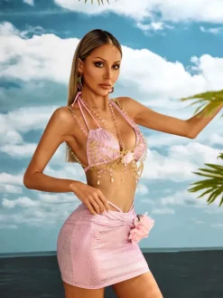 Bikini Sets|Swimwear*Mew Mews Fashion O/S Daxara Flower Swimwear Two Piece Set