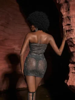 Dresses|Mini Dresses*Mew Mews Fashion O/S Delfina Cutout Chainmail Mini Dress