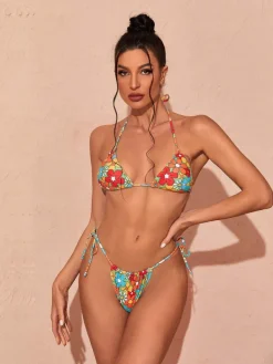 Bikini Sets|Swimwear*Mew Mews Fashion Dina Floral Bikini Three Piece Set
