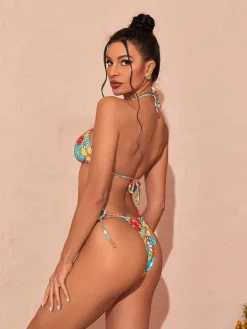 Bikini Sets|Swimwear*Mew Mews Fashion Dina Floral Bikini Three Piece Set