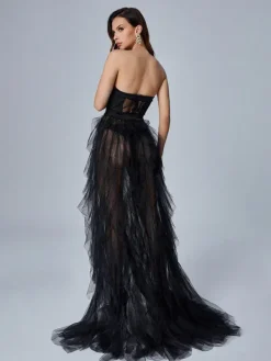 Dresses|Maxi Dresses*Mew Mews Fashion Dorothy Tulle Maxi Dress In Black