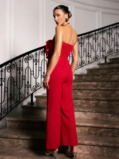 Jumpsuits & Romper*Mew Mews Fashion Dunja Strapless Flower Jumpsuit In Red
