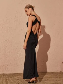 Dresses|Maxi Dresses*Mew Mews Fashion Emi One Shoulder Backless Maxi Dress In Black