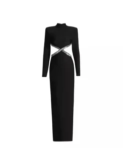 Dresses|Maxi Dresses*Bandage Ephai Rhinestone Cutout Dress In Black