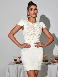 Dresses|Mini Dresses*Mew Mews Fashion Ephigenie Flower Pearl Mini Dress