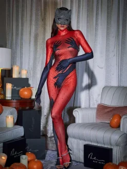 Jumpsuits & Romper*HLEB Esau Hands Printed Rhinestone Gloves Jumpsuit In Red