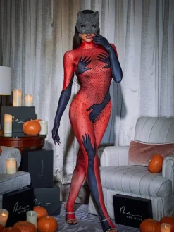 Jumpsuits & Romper*HLEB Esau Hands Printed Rhinestone Gloves Jumpsuit In Red