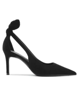 Shoes*Mew Mews Fashion Esmal Bow Hollow Heels In Black