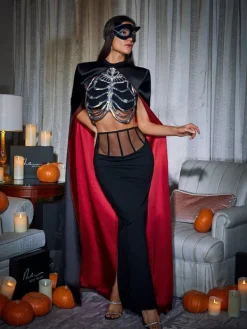 Armor Tops|Sets & Co-ords*Mew Mews Fashion Esther Cape Skirt Three Piece Set