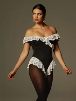Bodysuits|Tops*Mew Mews Fashion Fenrir Off Shoulder Lace Bodysuit