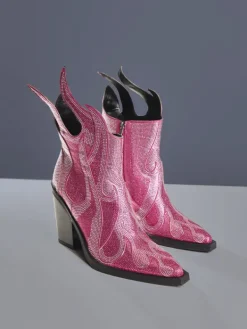 Shoes*Mew Mews Fashion Freidier Fire Crystal Boots