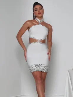 Dresses*Bandage Fritz Rhinestone Shell Mini Dress