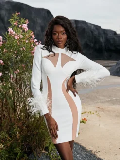 Dresses*Bandage Gabriella Dress In White