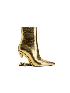 Shoes*Mew Mews Fashion Gale Tiger Tooth Cutout Boots In Gold