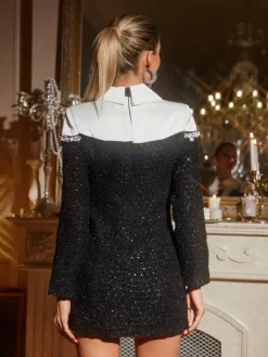Dresses|Mini Dresses*Mew Mews Fashion Galilea Embellished Sequin Collar Dress