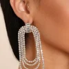 Earrings*Mew Mews Fashion Geneva Diamante Arch Earrings