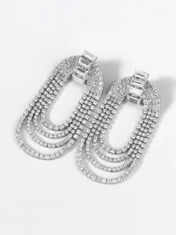 Earrings*Mew Mews Fashion Geneva Diamante Arch Earrings