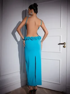 Dresses|Maxi Dresses*Mew Mews Fashion Gidget Halterneck Flower Cutout Maxi Dress