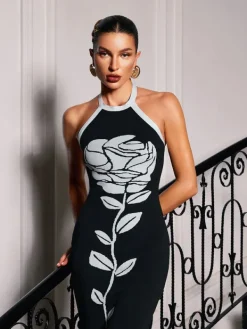Dresses|Midi Dresses*Bandage Gifford Halterneck Flower Midi Dress