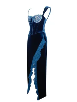 Dresses|Midi Dresses*Mew Mews Fashion Guine Asymmetric Velvet Dress