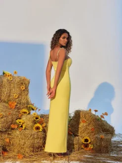 Dresses*Bandage Gwyn Shell Cutout Maxi Dress In Yellow