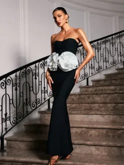 Dresses*Bandage Hamill Strapless Flower Maxi Dress