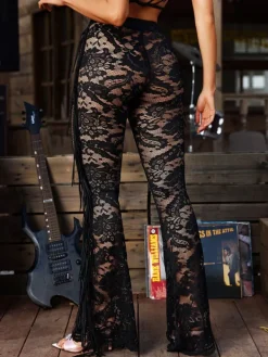 Pants & Shorts*Mew Mews Fashion Hayli See Through Lace Pants
