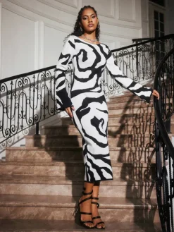Dresses|Midi Dresses*Mew Mews Fashion Haymitch Long Sleeve Knitted Dress