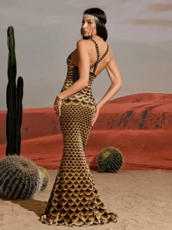 Embellishment|Dresses*Embellishment Hosea Printed Mermaid Maxi Dress