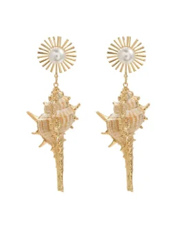 Earrings*Mew Mews Fashion Hoshi Pearl Conch Earrings