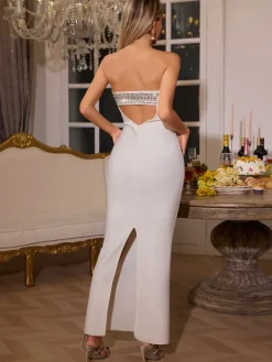 Dresses|Maxi Dresses*Bandage Hrbi Rhinestone Cutout Dress