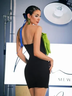 Dresses|Mini Dresses*Mew Mews Fashion Idony Strapless Bow Crystal Fringe Mini Dress