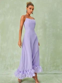 Dresses*Mew Mews Fashion Ilsa Spaghetti Maxi Dress In Violet