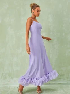 Dresses*Mew Mews Fashion Ilsa Spaghetti Maxi Dress In Violet