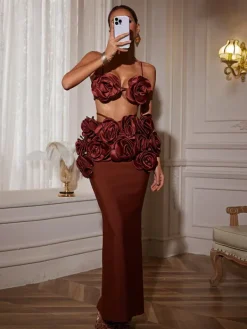 Dresses*Bandage Irma Flower Skirt Set